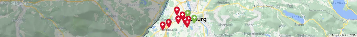 Kartenansicht für Apotheken-Notdienste in der Nähe von Maxglan-West (Salzburg (Stadt), Salzburg)